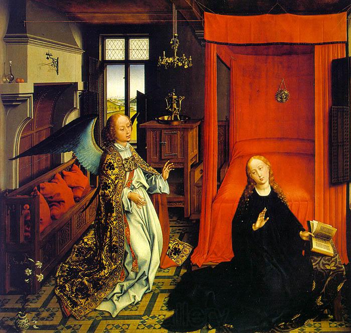 WEYDEN, Rogier van der The Annunciation Norge oil painting art